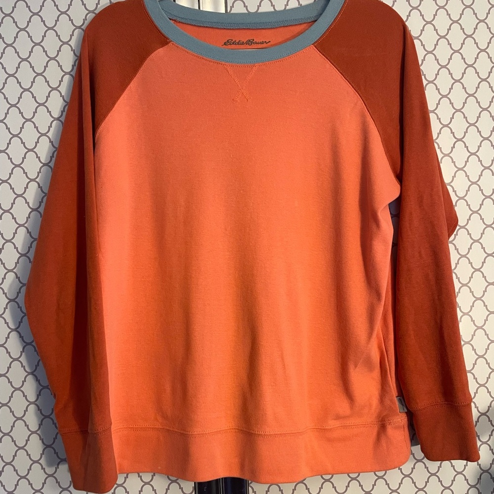 Eddie Bauer Men's Orange Sweater